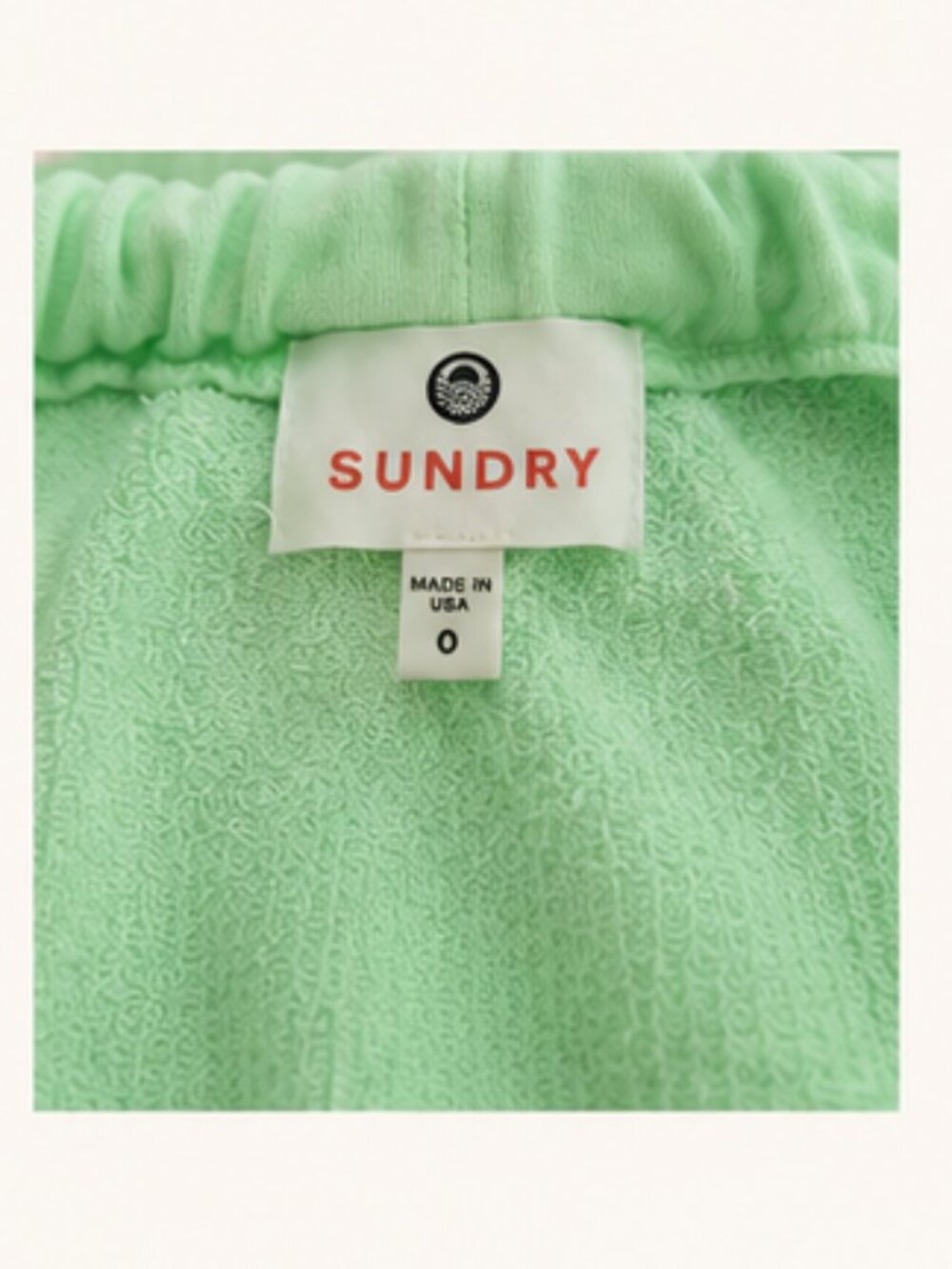 Sundry Neon Mint Lounge Jogger Pants 0 | Quiet Luxury Resort Loungewear - Picture 3 of 9